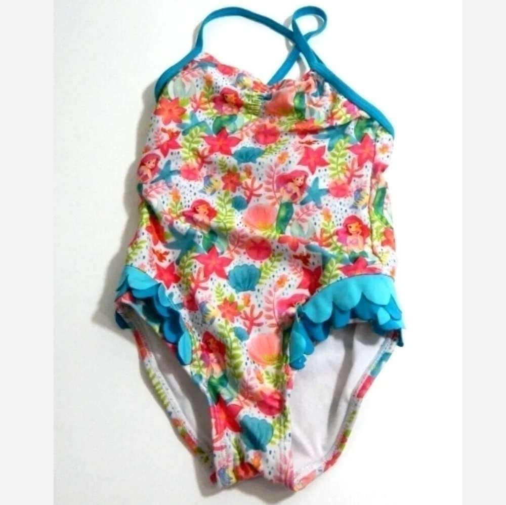 Disney Store Ariel Floral Ruffle Swimsuit